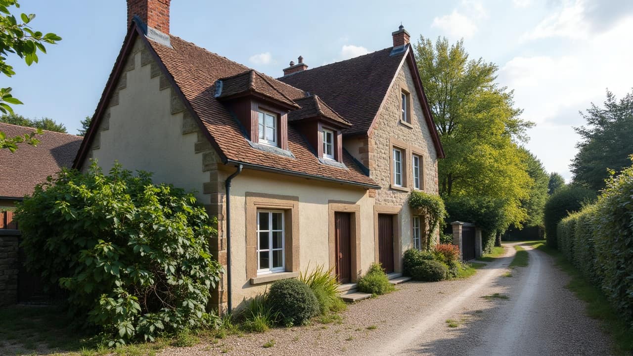 Charpente ancienne à La Tessoualle, dans le bocage choletais