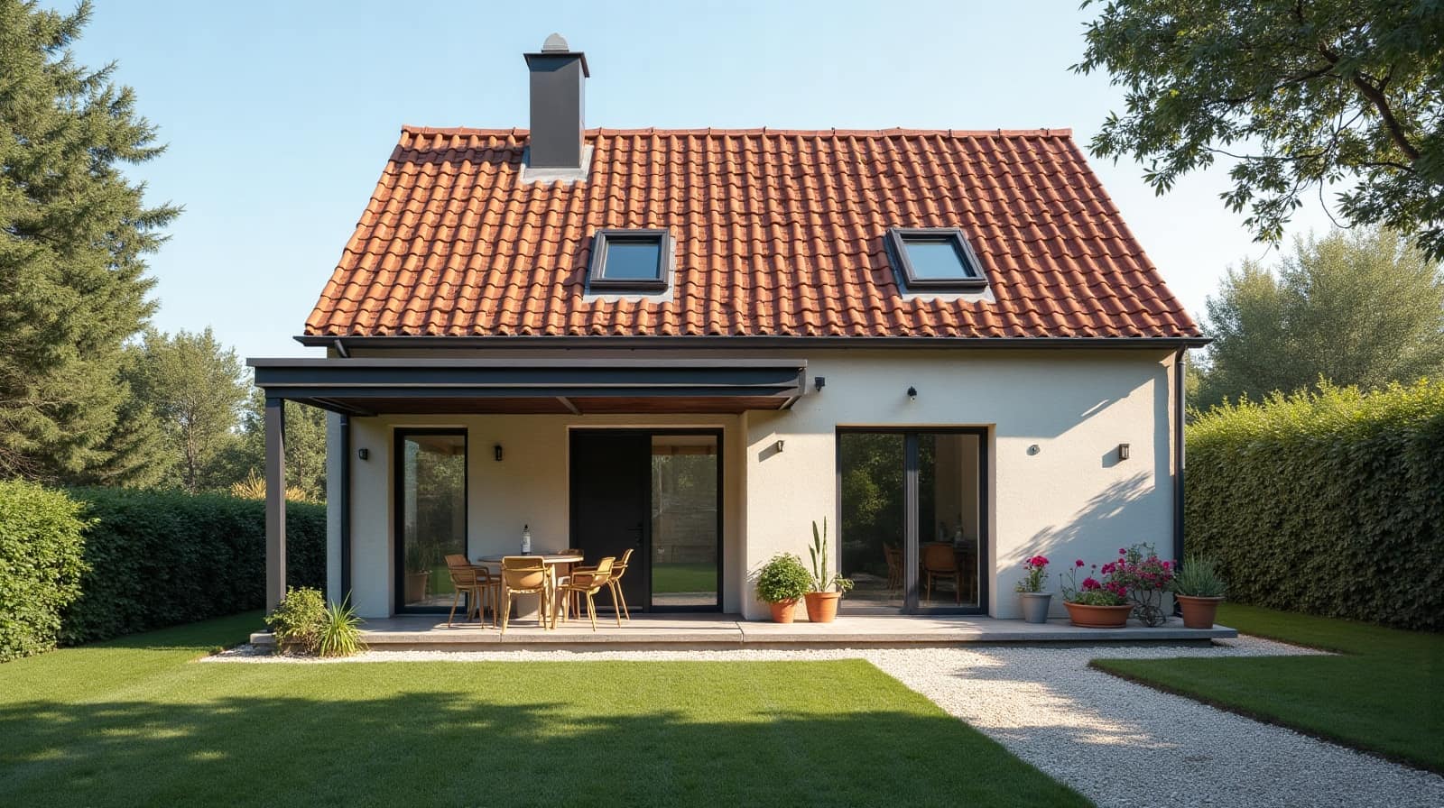 Toiture pavillonnaire à Saint-Christophe-du-Bois, près de Cholet